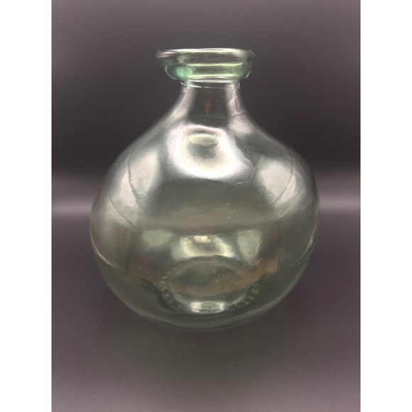 Unbranded Other - San Miguel Green Recycled Glass Round Bottle Vase, 7"